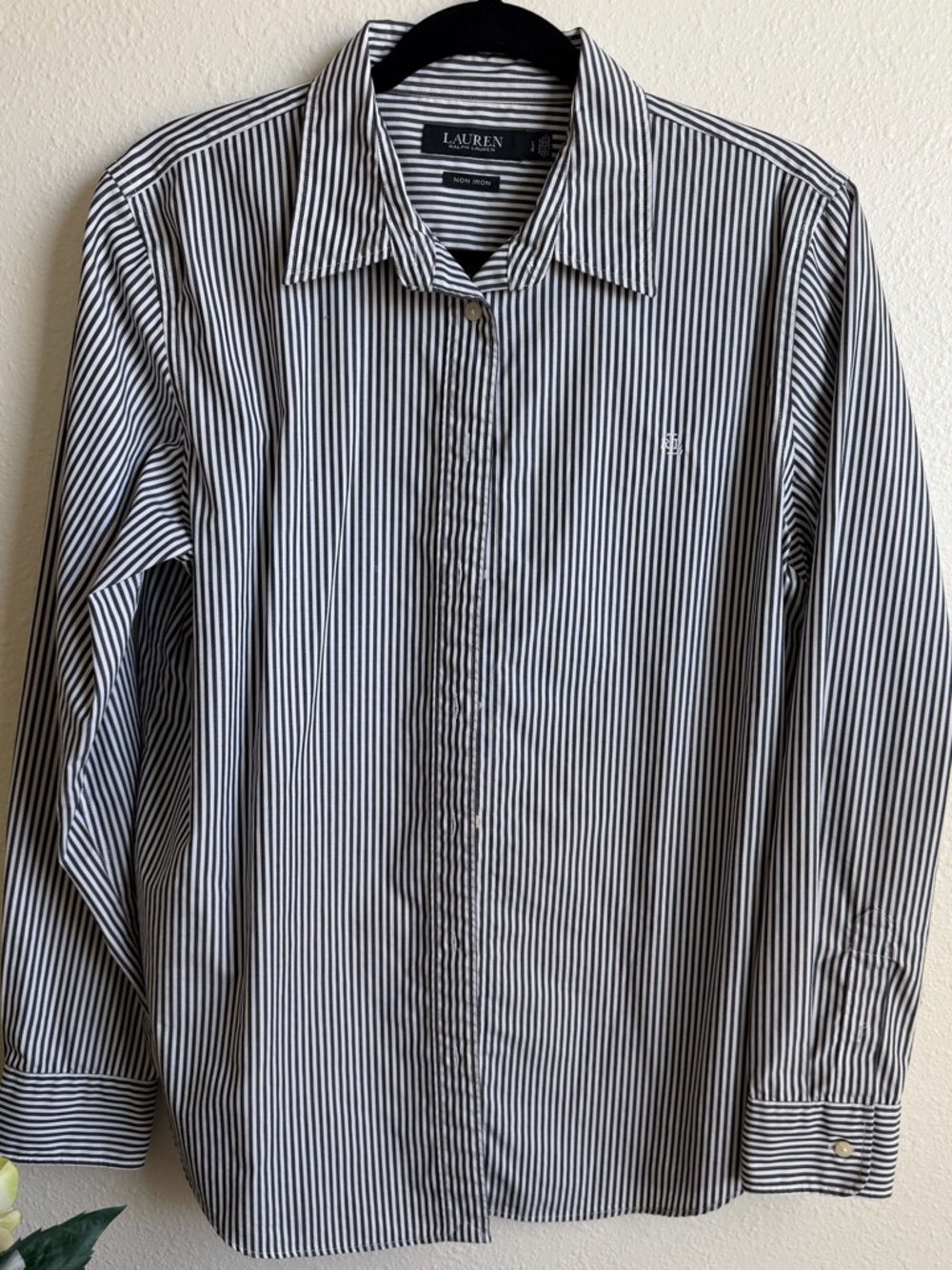 Lauren Ralph Lauren Black & White Striped Button-Down Shirt - Women’s